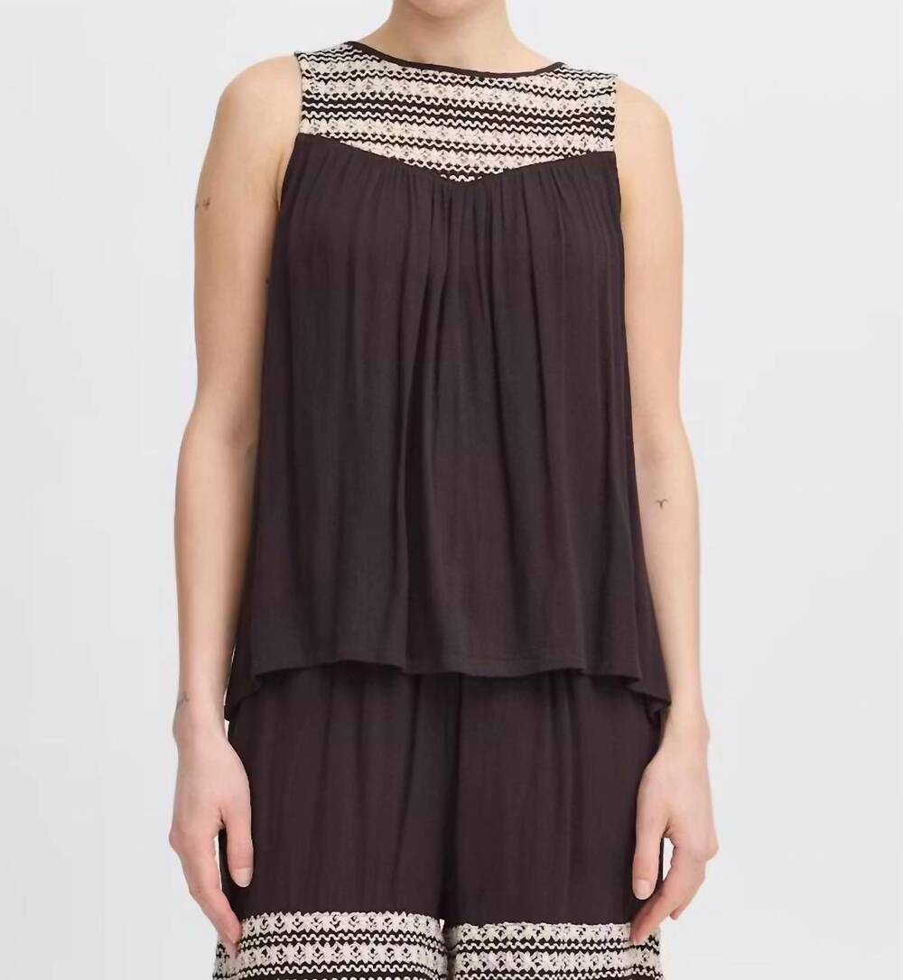 NEW ICHI ihragni tank top in black